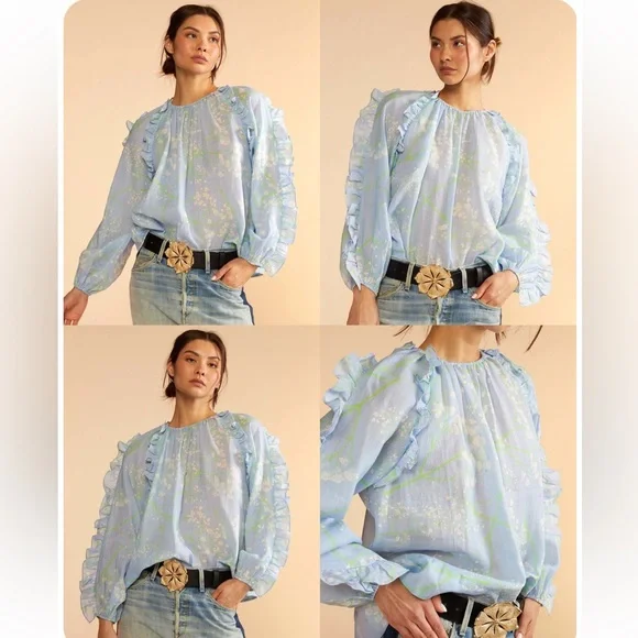 Cynthia Rowley Claudia Blouse - Sz. L - NWT - Picture 2 of 7